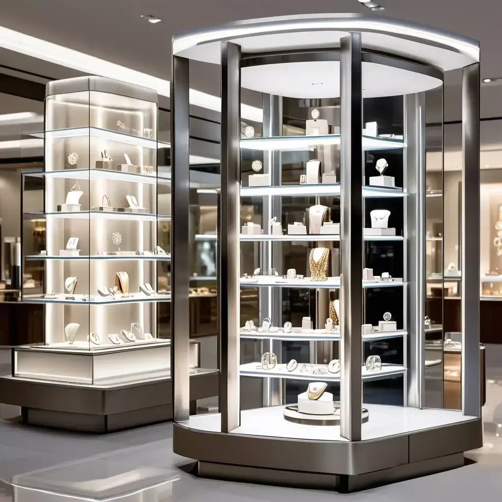 Méthodes d'affichage couramment utilisées sur les vitrines de bijoux