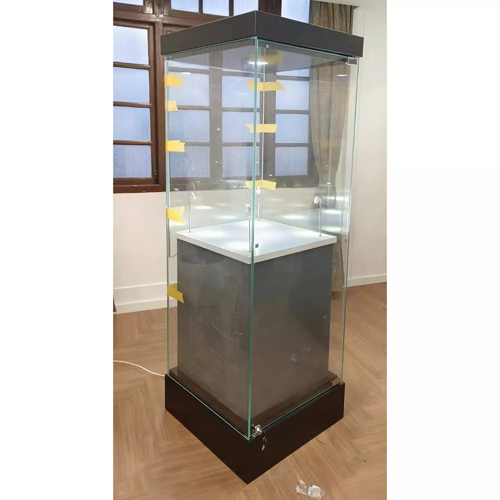 Vitrine du sac à main en verre