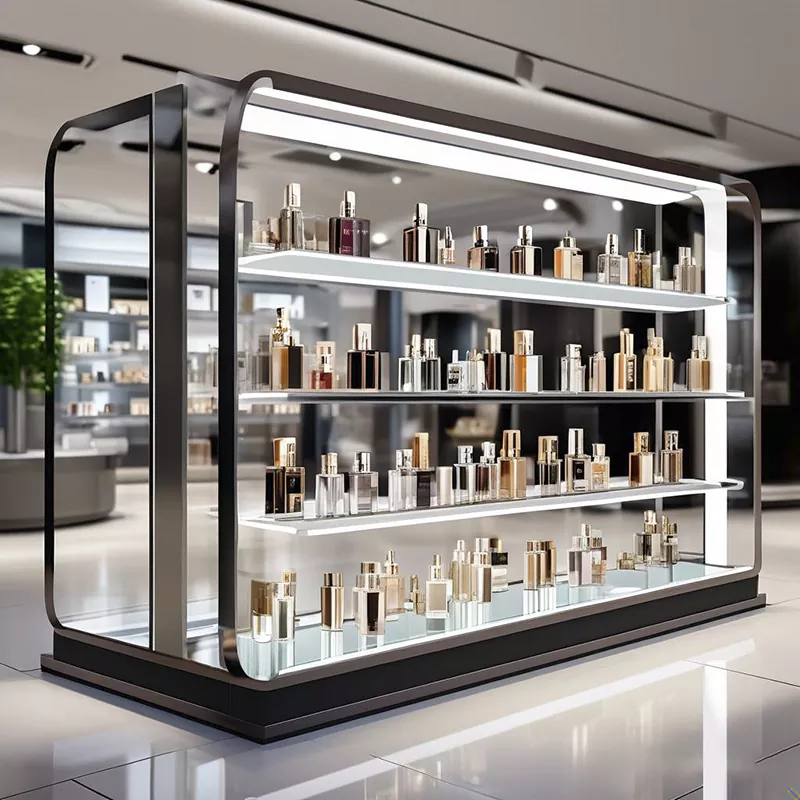 Vitrine de parfum en verre